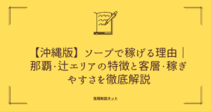 沖縄版】ソープで稼げる理由｜那覇・辻エリアの特徴と客層・稼ぎやすさを徹底解説の画像